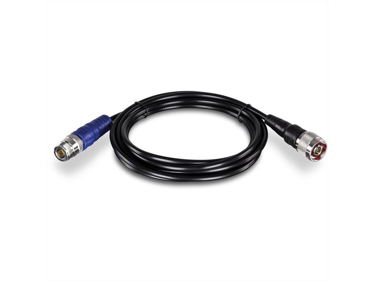 TRENDnet TEW-L402 2m N-Type N-Type Zwart, Blauw coax-kabel