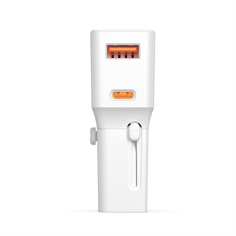 VALUE POCKET Travel Charger, EU/UK/US, 2x Ports (A+C), 25W
