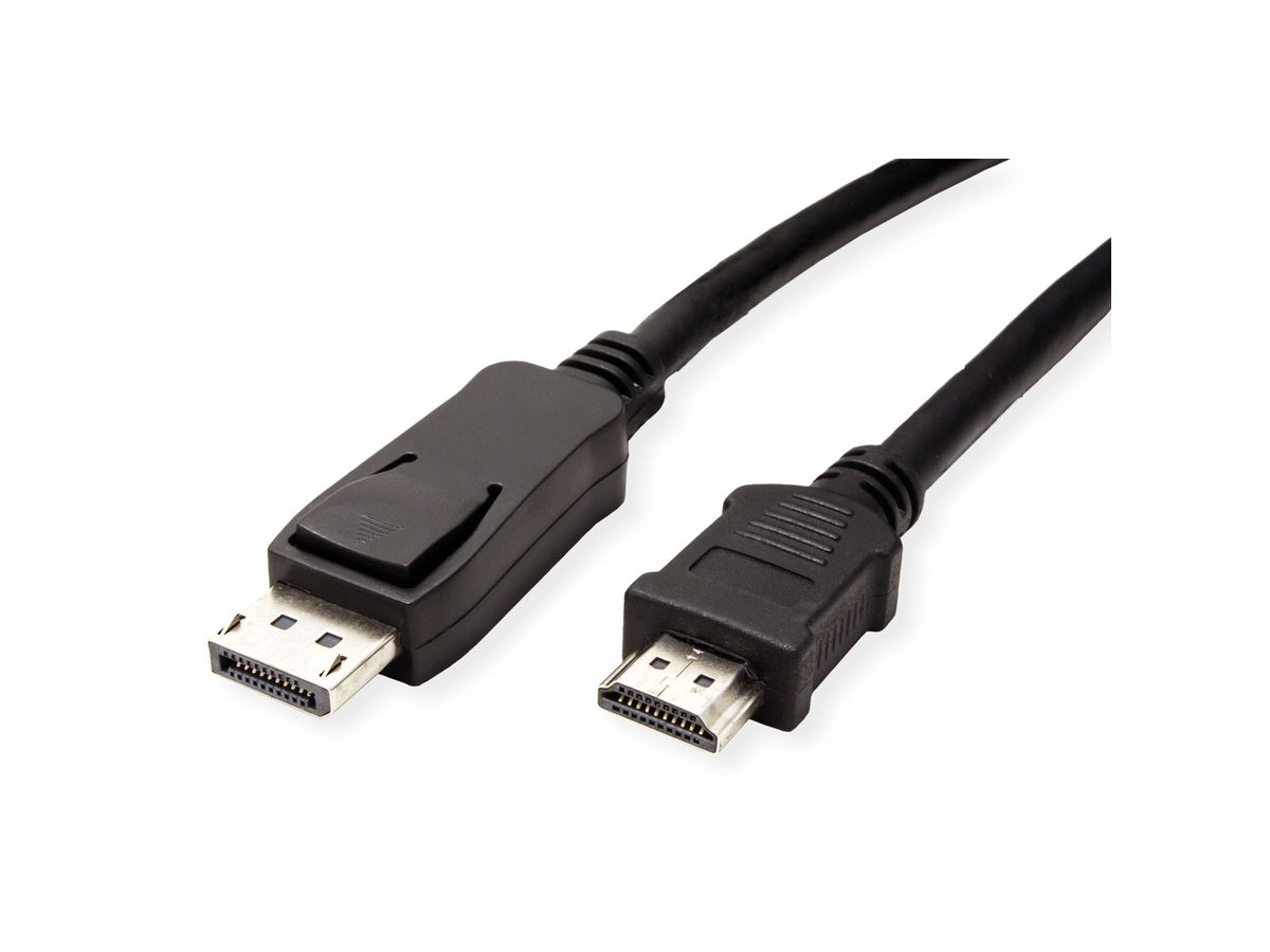 VALUE DisplayPort kabel DP - HDTV, M/M, zwart, 1 m