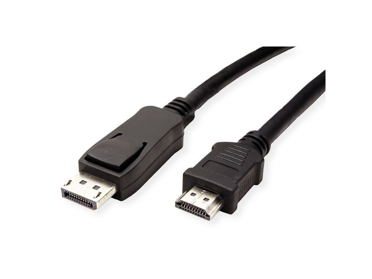 VALUE DisplayPort Cable, DP - HDTV, M/M, black, 2 m