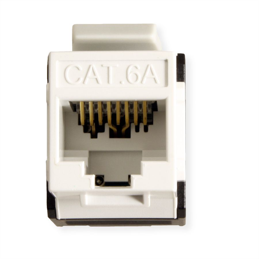 ROLINE Keystone Jack, Cat.6A (Class EA), RJ-45, UTP, tool-free, white