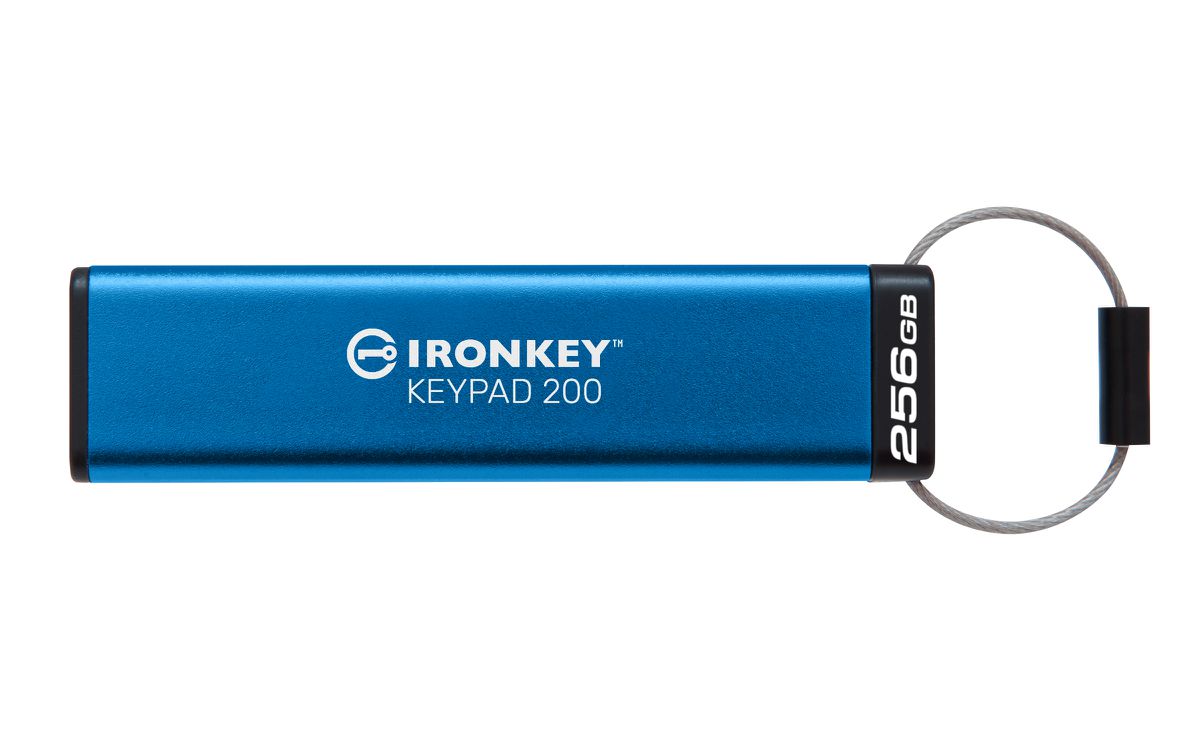 Kingston Technology IronKey 256GB Keypad 200, FIPS 140-3 Lvl 3 (aangevraagd) AES-256 versleuteld