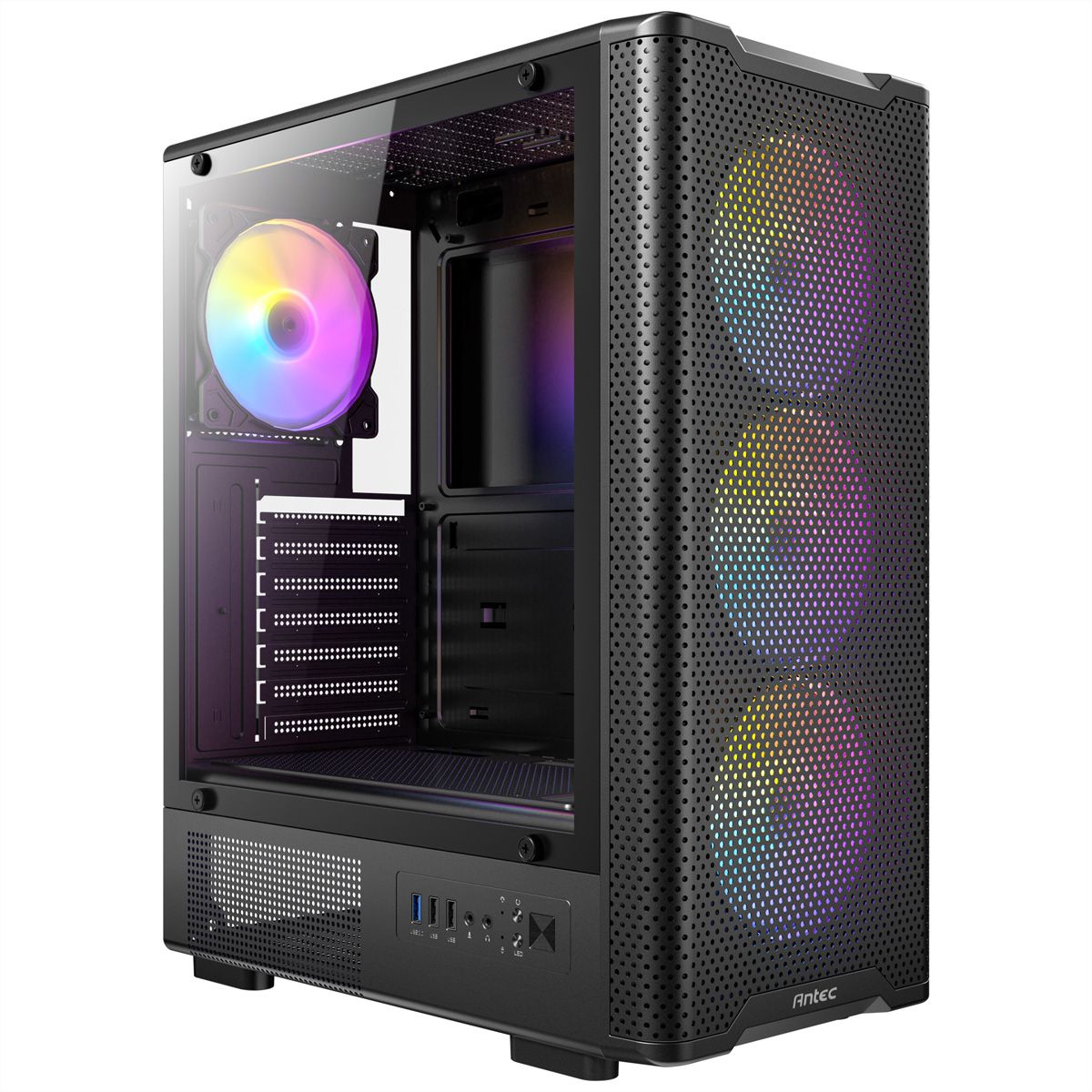 ANTEC VX-310 ARGB ATX, Micro-ATX , ITX Mid Tower Gaming PC Gehäuse, schwarz