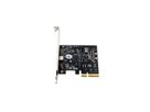 EXSYS EX-12011 1 poort USB 3.2 Gen2x2 PCIe kaart 1x USB-C 20Gbps dataoverdracht