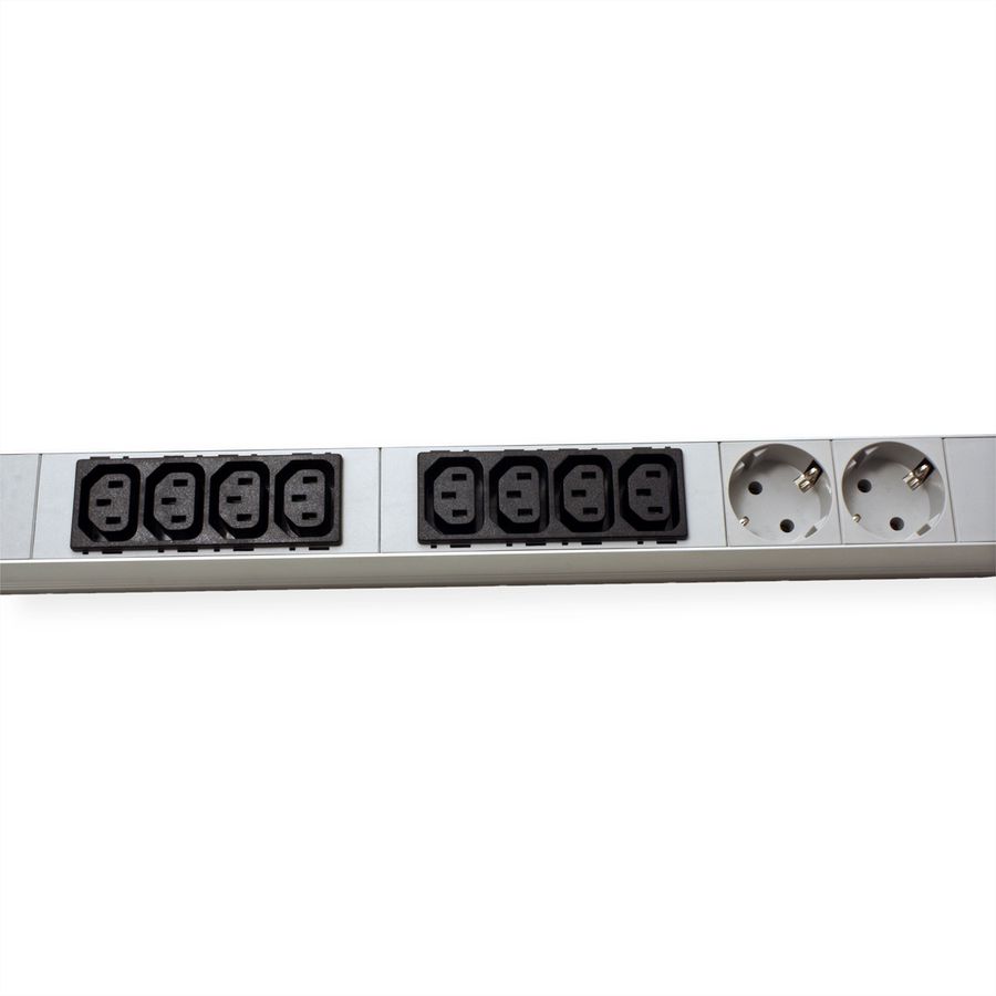 BACHMANN IT PDU ALU 1U 16x C13 4x earthing contact CEE 16A blue