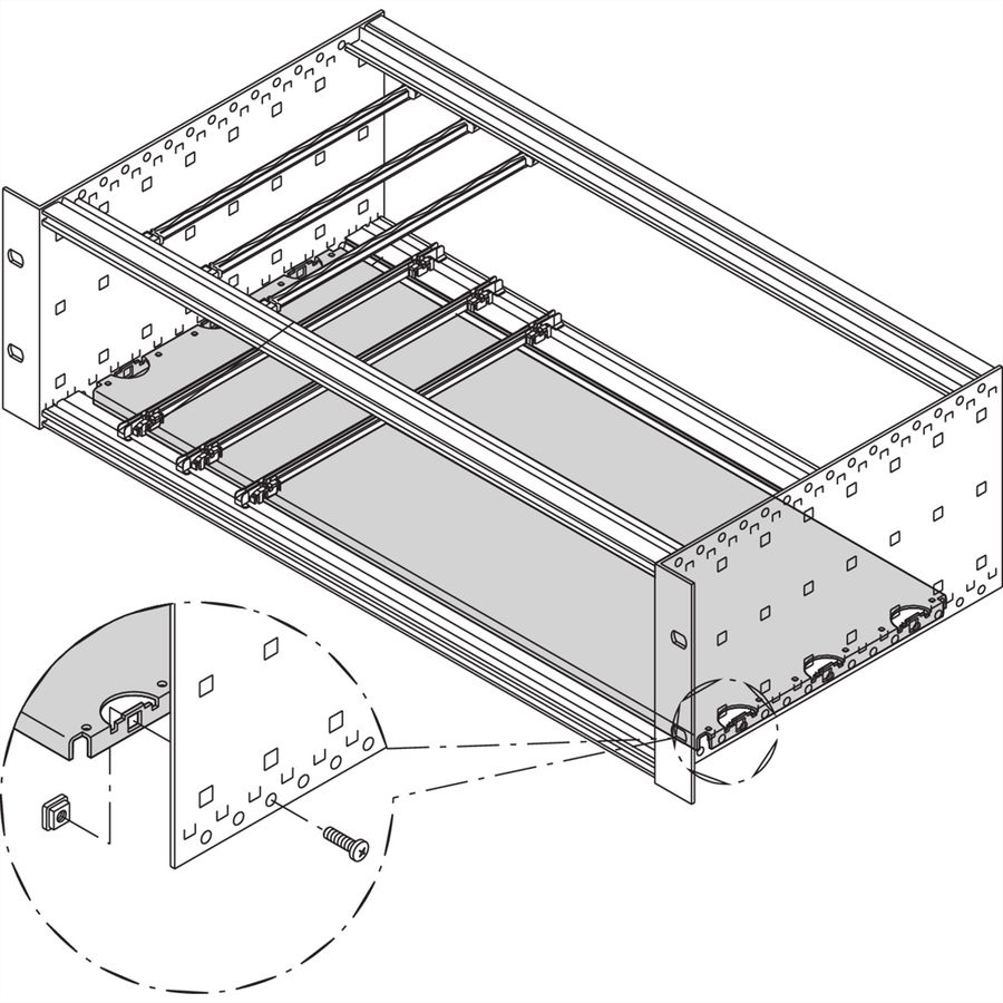 SCHROFF Montageplaat voor 19" kast en moduledrager, 28 HP, planklengte 340 mm