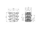 BACHMANN T-distributor GST18 3-pole, GST18 1xIn 5xOut