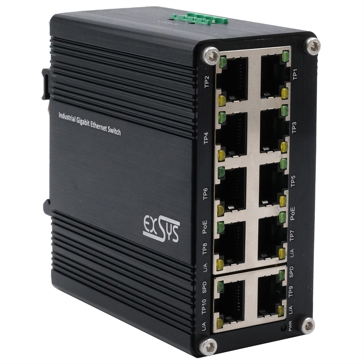 EXSYS EX-62025PoE 10-poorts industriële PoE-switch mini unmanaged