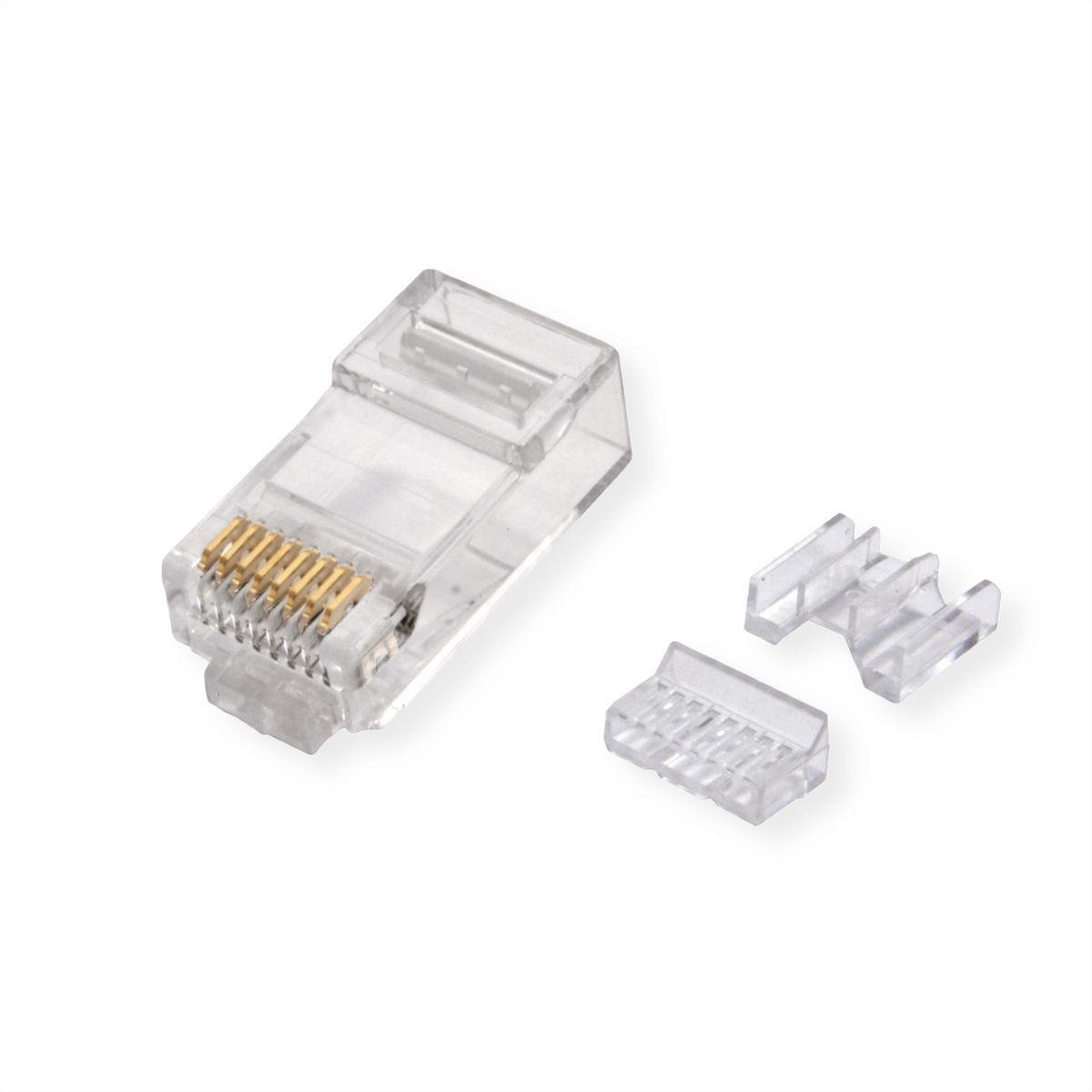 ROLINE Cat.6A (Class EA) Modular Plug, unshielded, for Solid/Stranded Wire, 10 pcs.