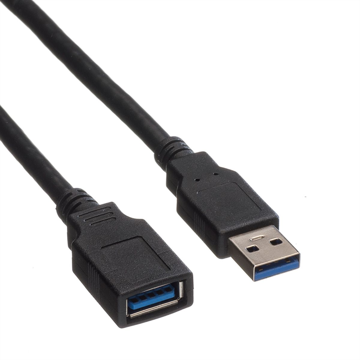 ROLINE USB 3.2 Gen 1 Kabel, type A-A, M/F, zwart, 1,8 m