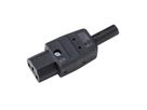 BACHMANN koude apparaat koppeling IEC320 C13 10A/250VAC, Schroefaansluiting, zwart
