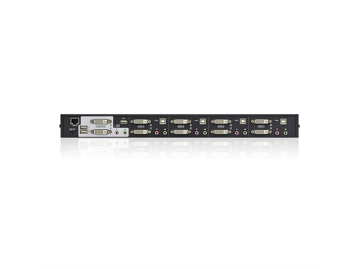 ATEN CS1644A KVM Switch Dual-View DVI, USB, Audio, USB-Hub, 4 Ports