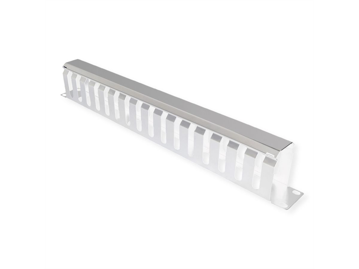 VALUE 19" Frontplaat 1 HE met rangeerkanaal 40 x 60 mm, grijs