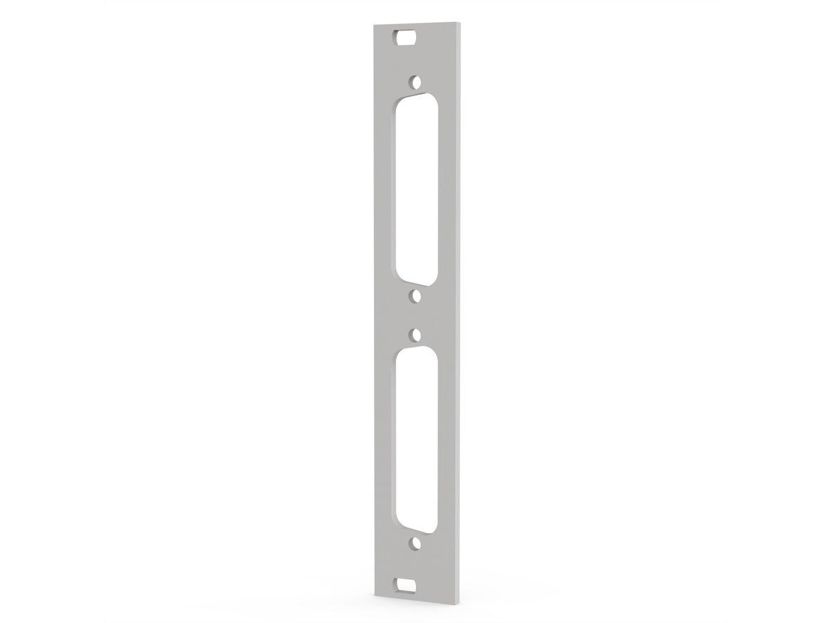 SCHROFF 19" voorpaneel met D-subuitsparing, 2x25-pin, 3U, 4 HP, 2,5 mm, Al, RAL 7035