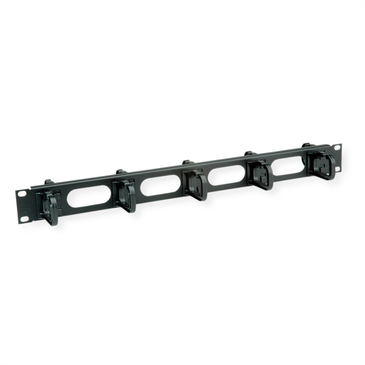 CONTEG 19"-Kabelgeleiding 1 HE met 2x5 Kabelogen 40x50mm