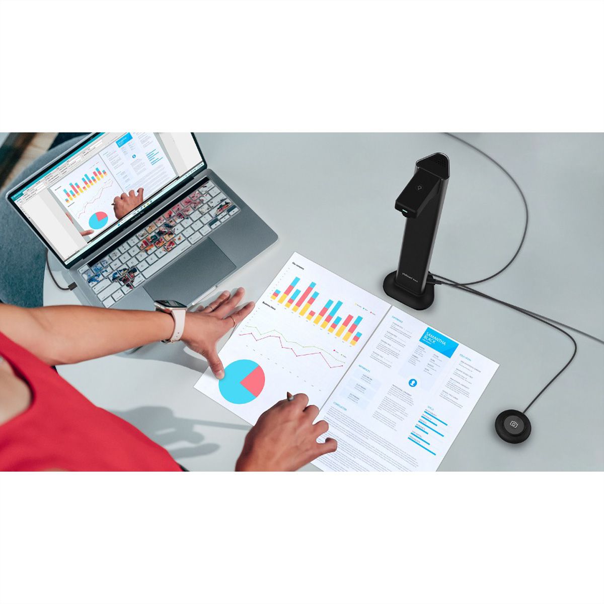 IRIScan Desk 7 Business A3 Dokumentenscanner, Mobiler Desktop-Kamerascanner