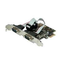 VALUE PCI-Express Kaart, Serieel RS232, D-Sub 9, 2 Poorts