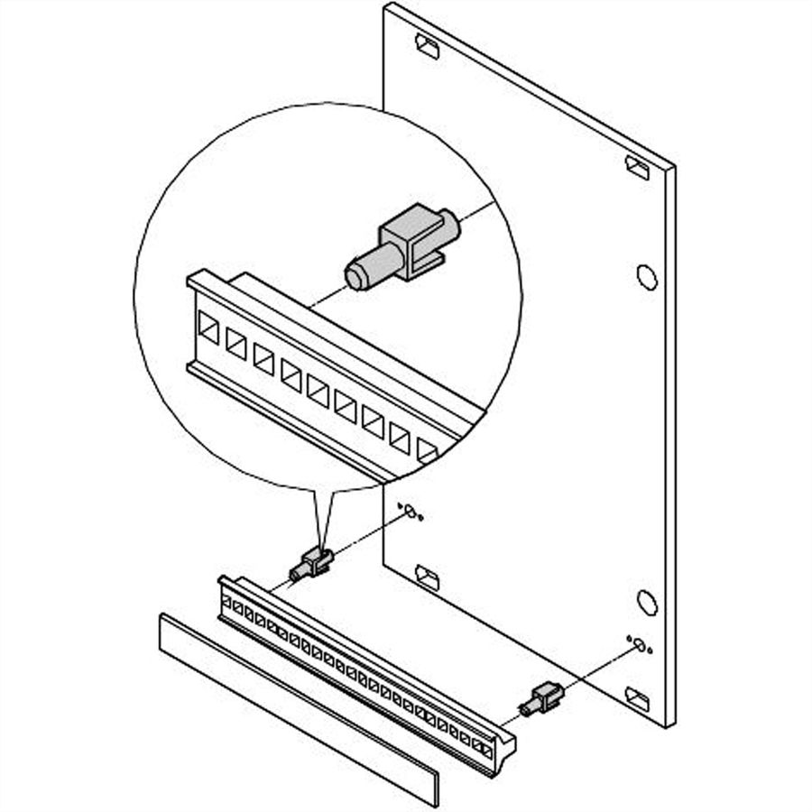 SCHROFF Fixing Clip for Static Plastic Handle