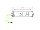 BACHMANN STEPSokkel 2xUK 45° GST18 incl. aarding