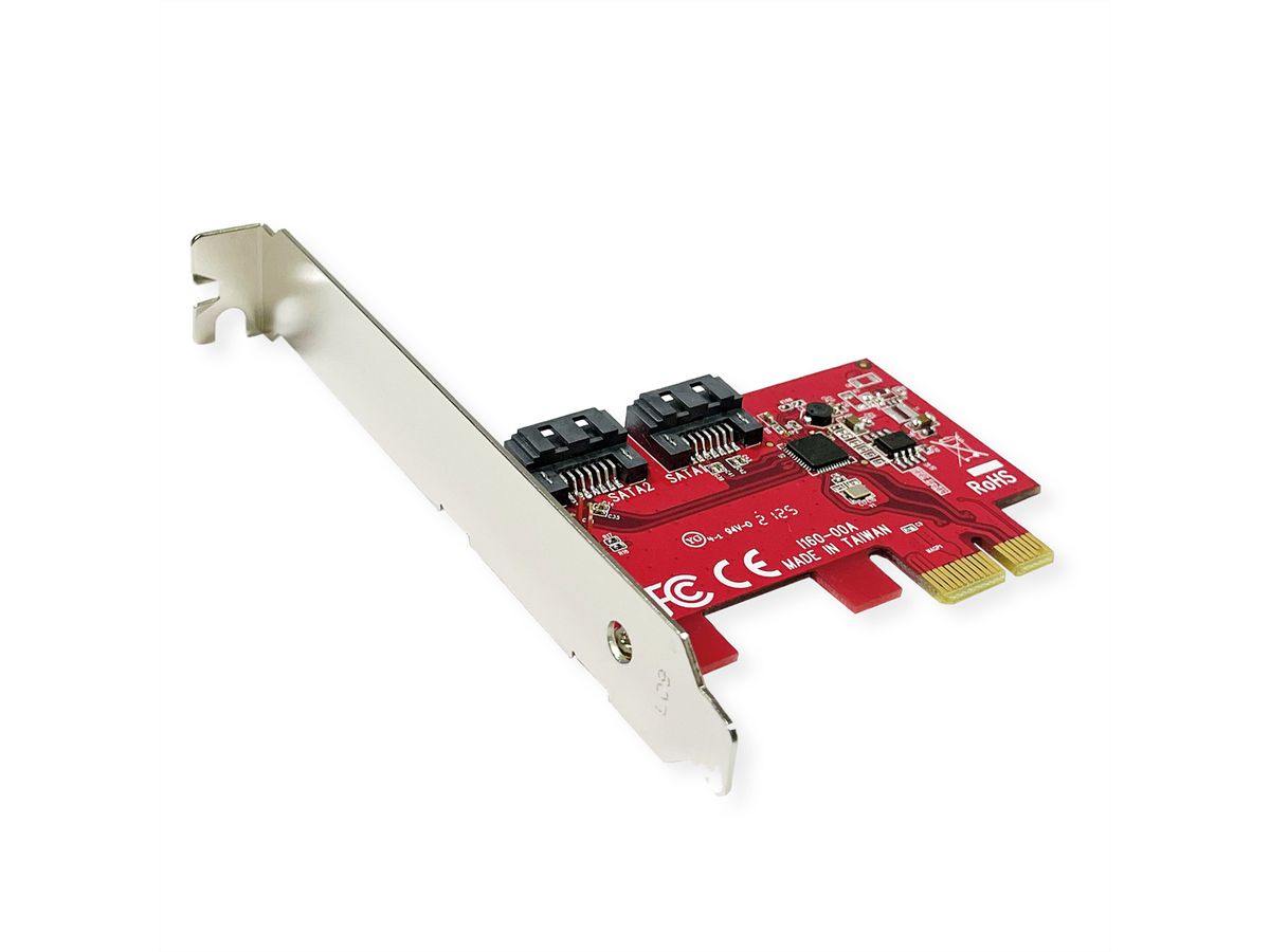 ROLINE PCIe x1 SATA III 6Gbps AHCI 2-Poorts Low Profile Host Adapter