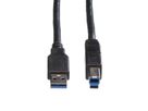 ROLINE USB 3.2 Gen 1 kabel, type A-B, zwart, 1,8 m