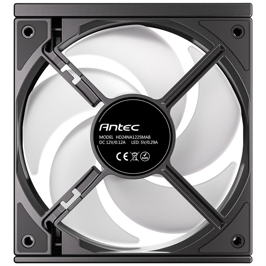 ANTEC C120 ARGB Fan Reverse PC Case Fan 120mm 3-in-1-Pack, black