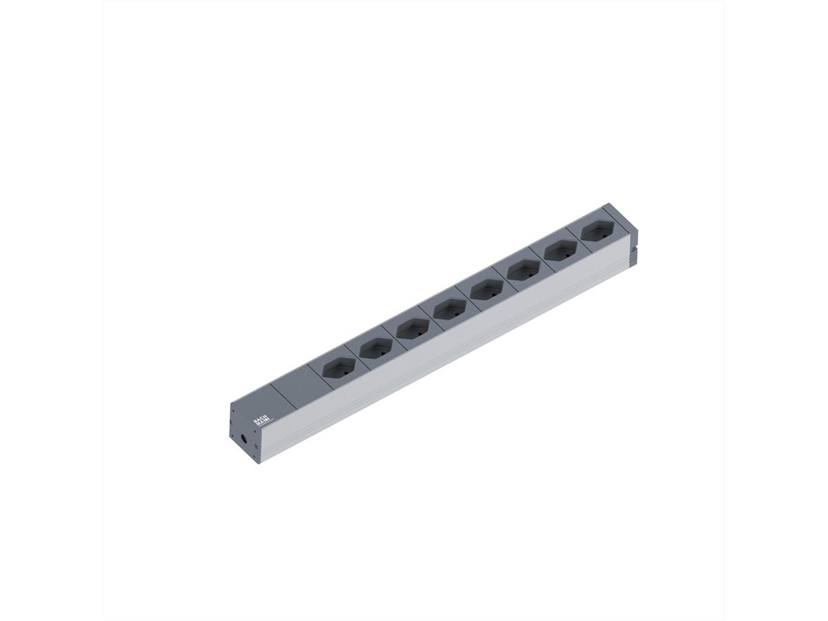 BACHMANN 19" Stekkerdoos, 8xT13 Stopcontacten