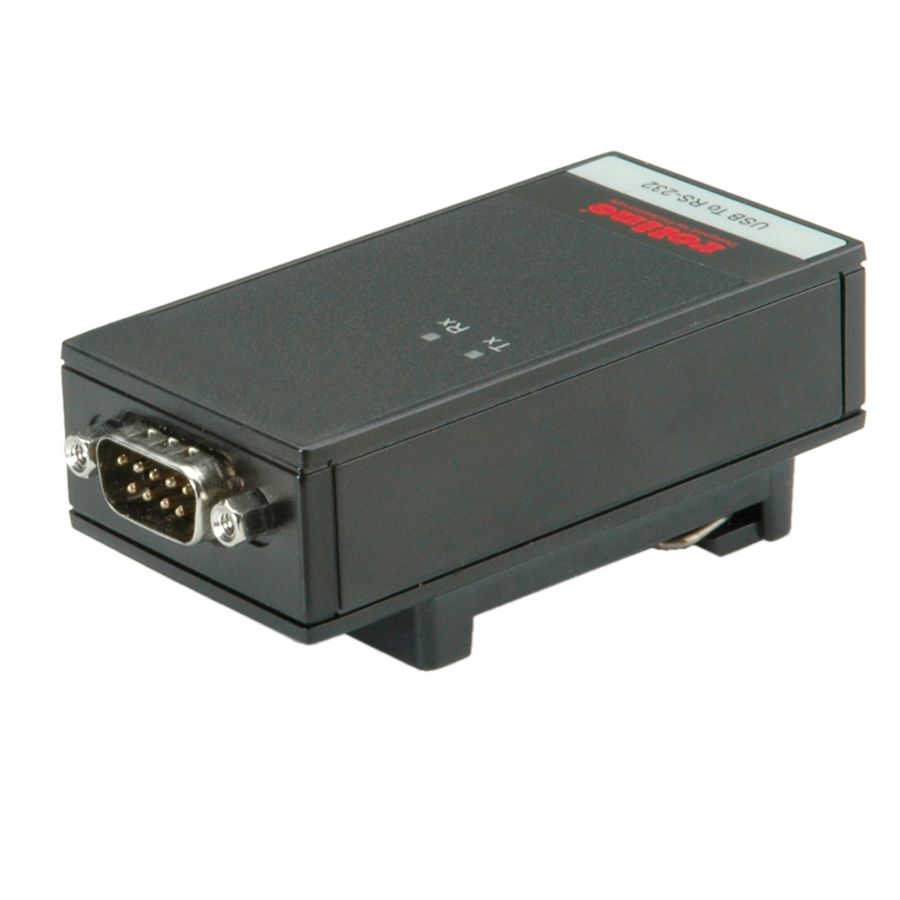ROLINE USB 2.0 to RS232 Adapter, for DIN Rail, 1 Port