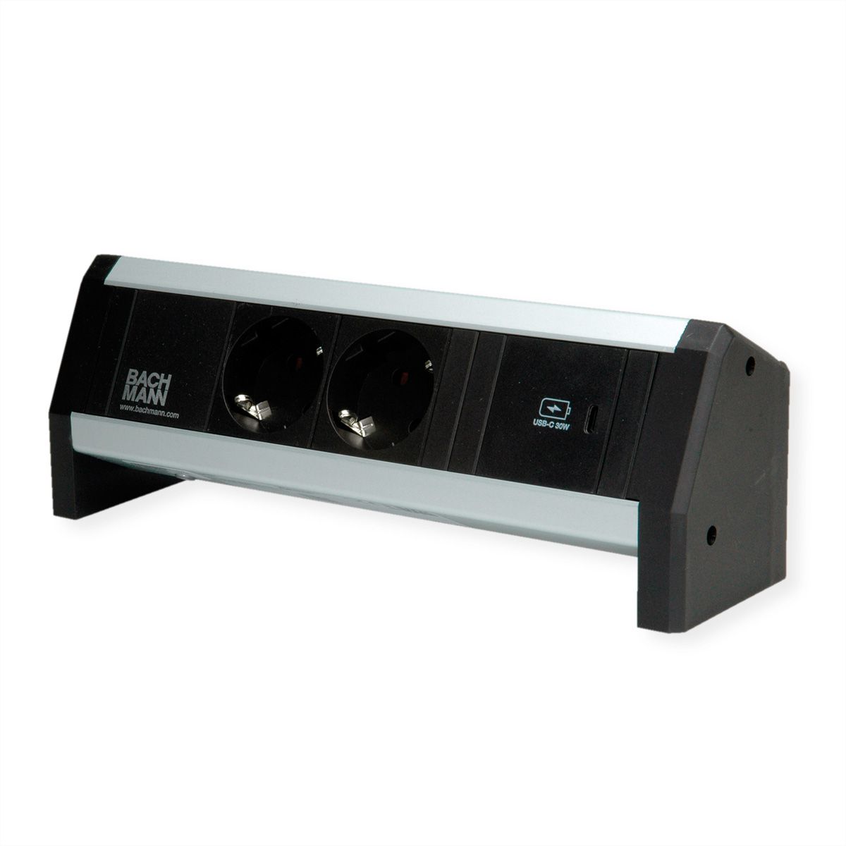 BACHMANN DESK 2xprotective contact USB C, USB Charger 30W GST18