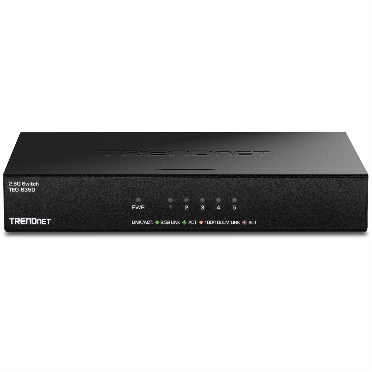 TRENDnet TEG-S350 5-Poorts 2.5G Switch, zwart