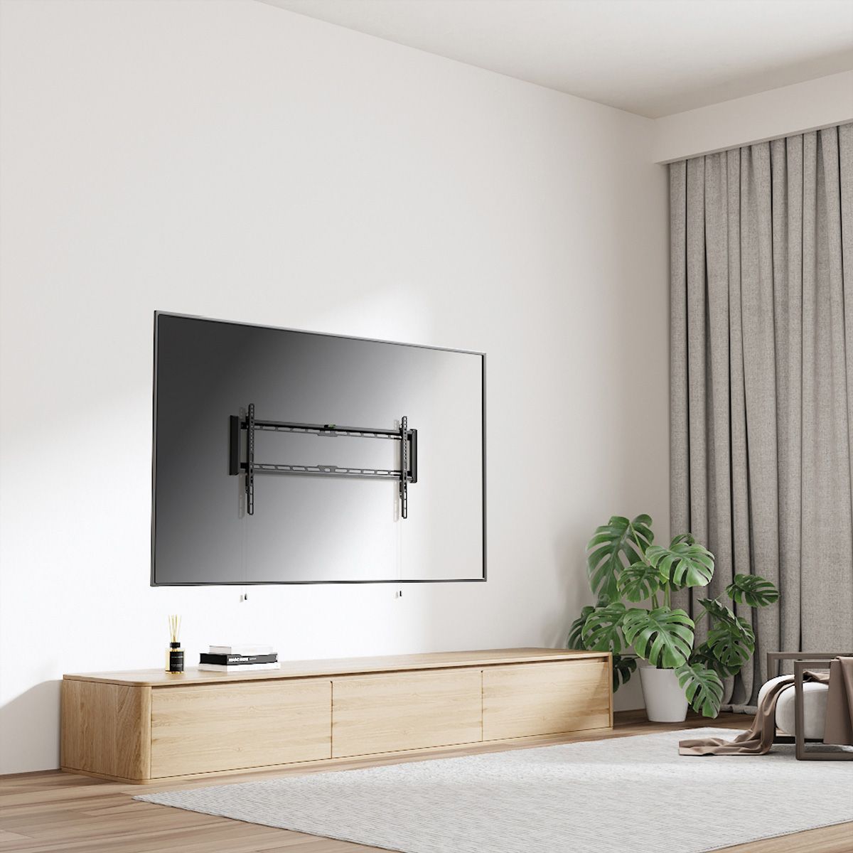 VALUE TV muurbeugel, 27 mm afstand tot de muur , vast, <228,6cm/90", <75kg