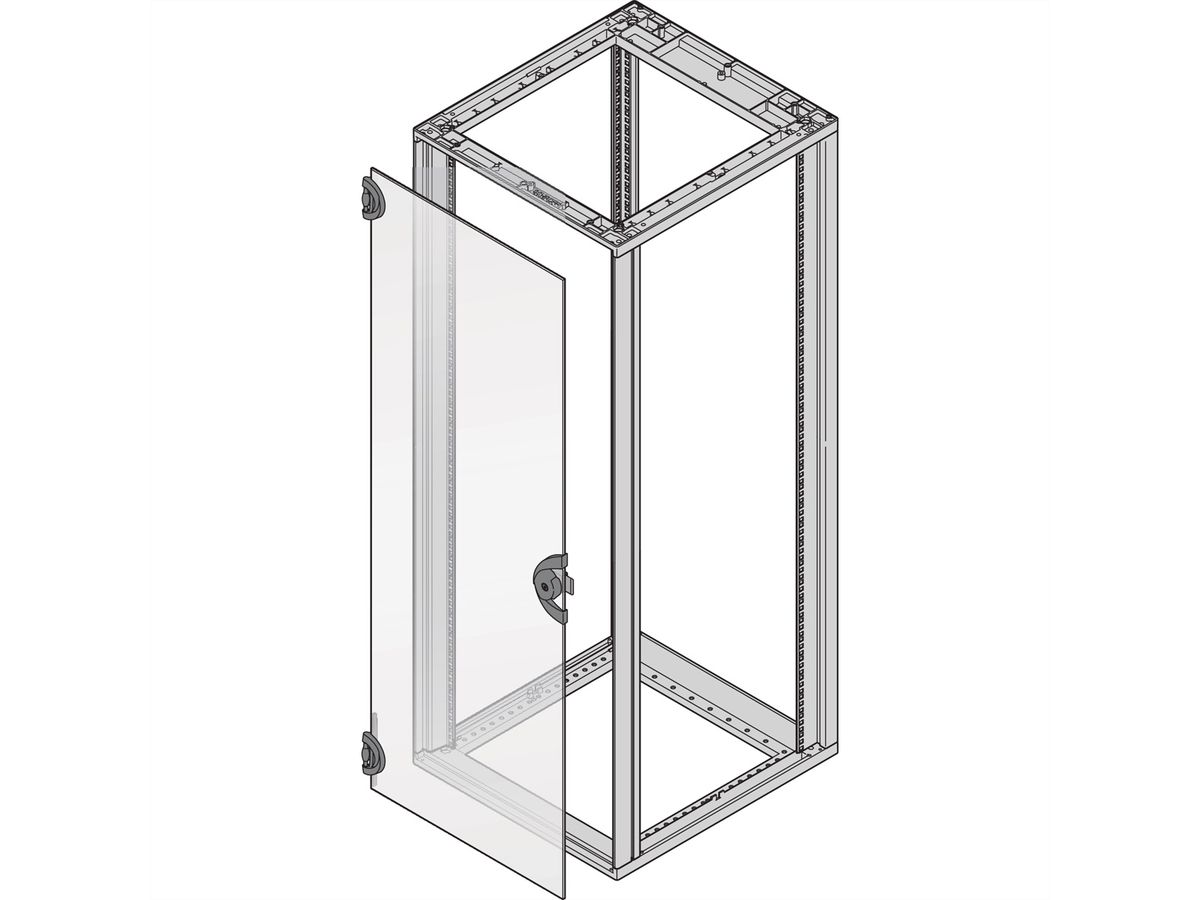 SCHROFF Novastar glasdeur, 180° openingshoek, 20 HE 553W