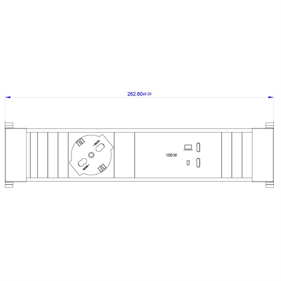 BACHMANN CONFERENCEF M 1xP40, 1xUSB C/C 100W