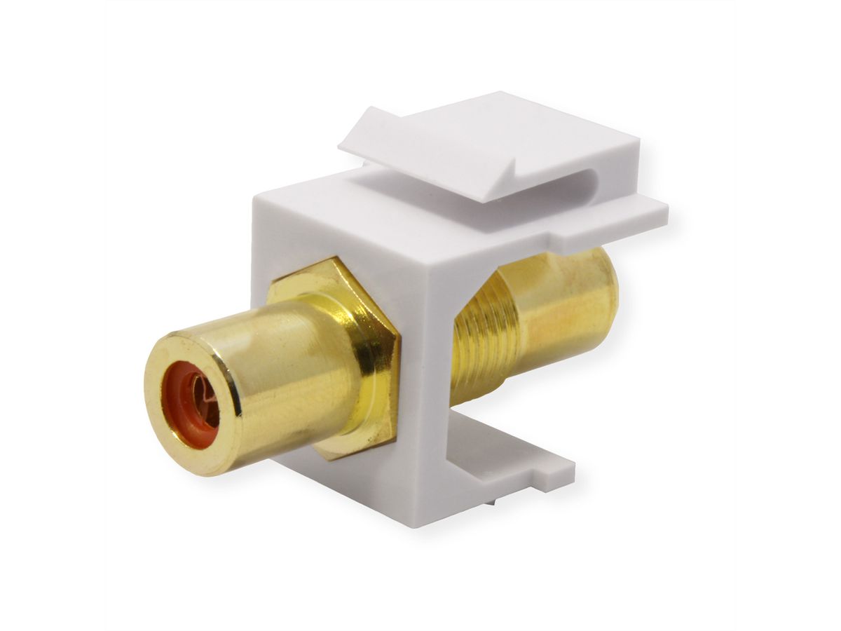 VALUE RCA keystone-koppeling, kunststof, rood