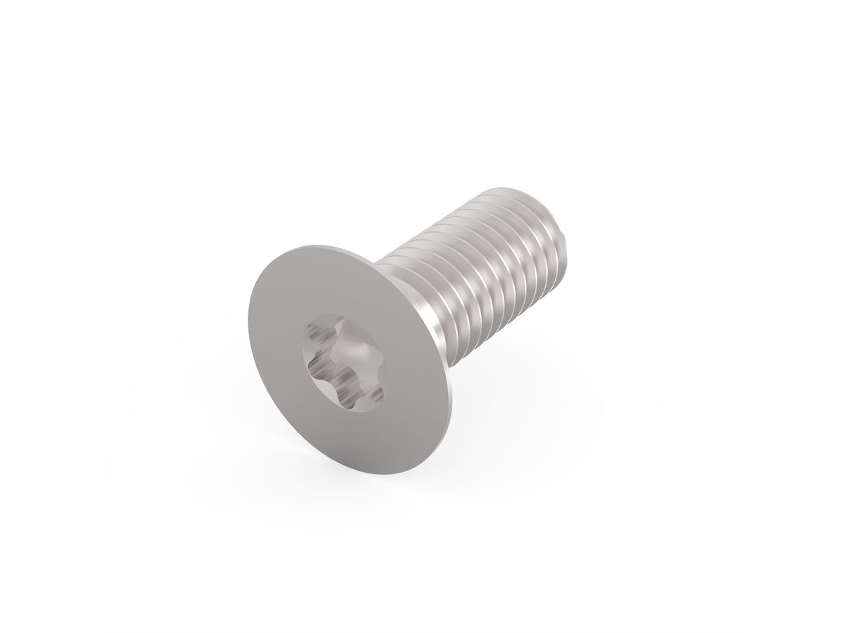 SCHROFF Countersunk Screw, Torx M5x12 mm, Steel, Zinc Plated, 100 Pieces