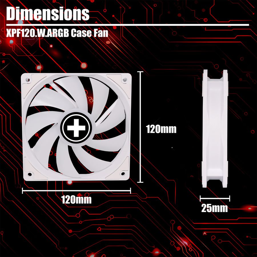 Xilence XPF120.W.ARGB 120mm PWM Case Fan, ARGB LED