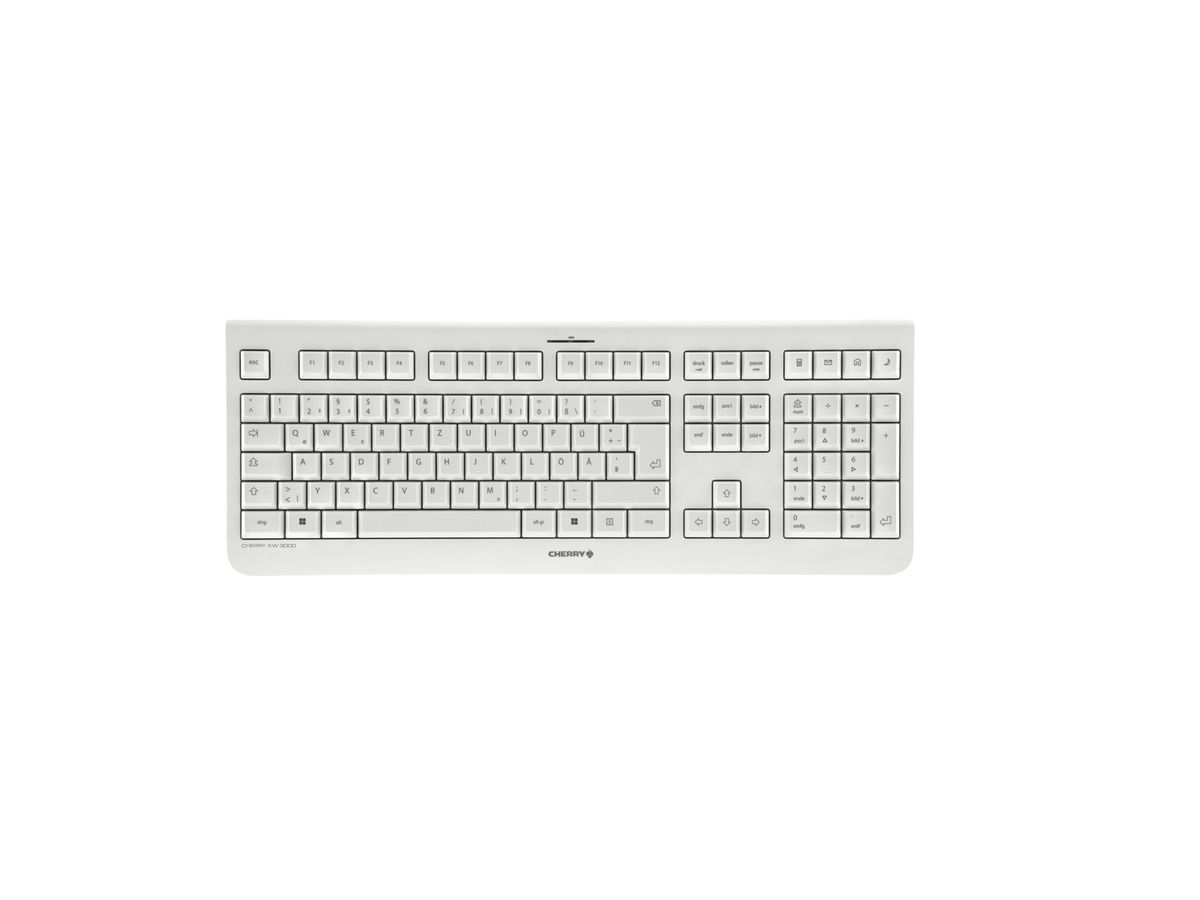 CHERRY KW 3000 keyboard Universal RF Wireless QWERTZ German White