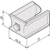 SCHROFF Cable Eye, Plastic, 30W 55D