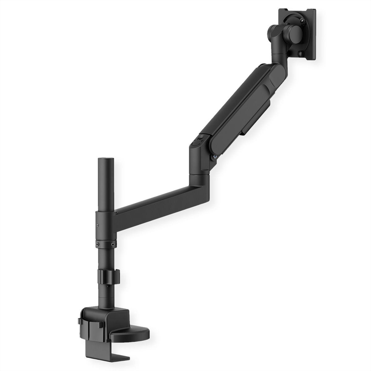 ROLINE Heavy Duty Monitor Arm, Pole-Mounted, Gas Spring, 24–57 inch, max. 27 kg, black