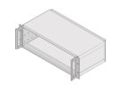 SCHROFF RatiopacPRO 19" rackmontagekast, achteraf te monteren afscherming met handgrepen, 2 HE, 84 PK, 255 mm