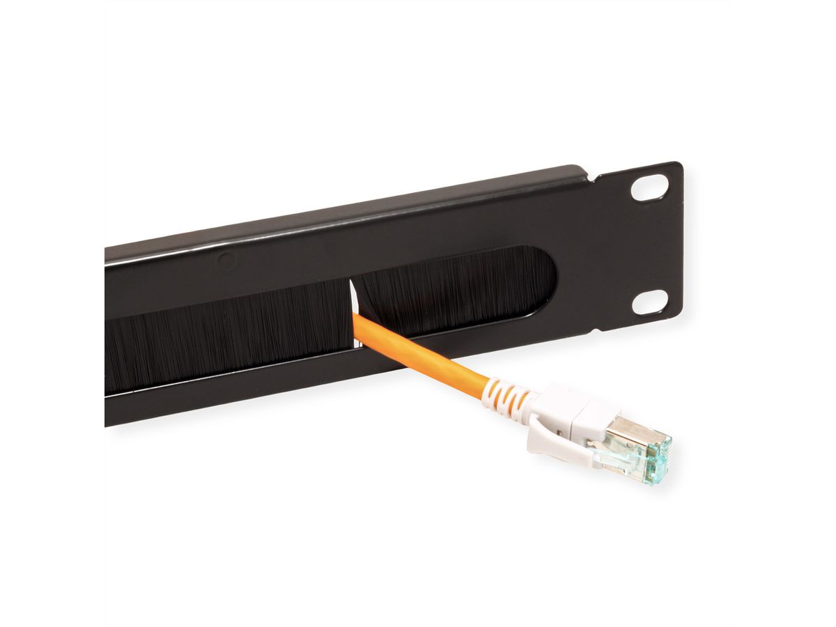VALUE 19" Cable Entry 1U with Brush Seal, black