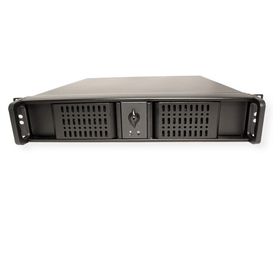19" serverbehuizing, 2U, kort, IPC 2U 2098-SK, zwart