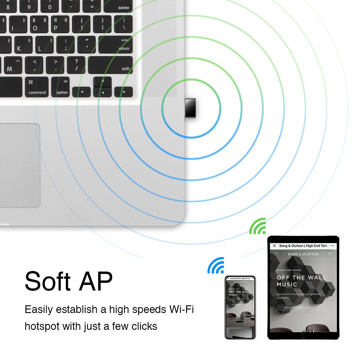 CUDY WU650 AC650 Wi-Fi Mini USB Adapter