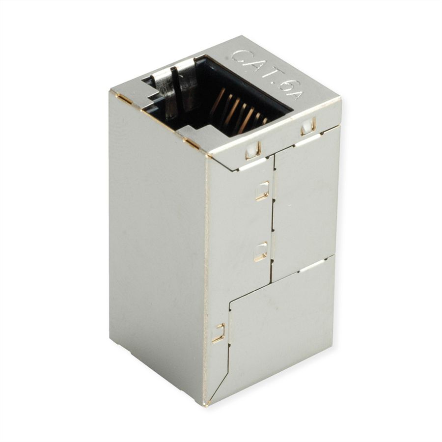 ROLINE RJ-45-koppeling afgeschermd, Cat.6A (klasse EA), zilver