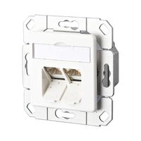 METZ CONNECT E-DAT C6 2 port flush mounted trunking installation, pure white