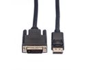 ROLINE DisplayPort Kabel DP Male - DVI Male (24+1), LSOH, zwart, 3 m