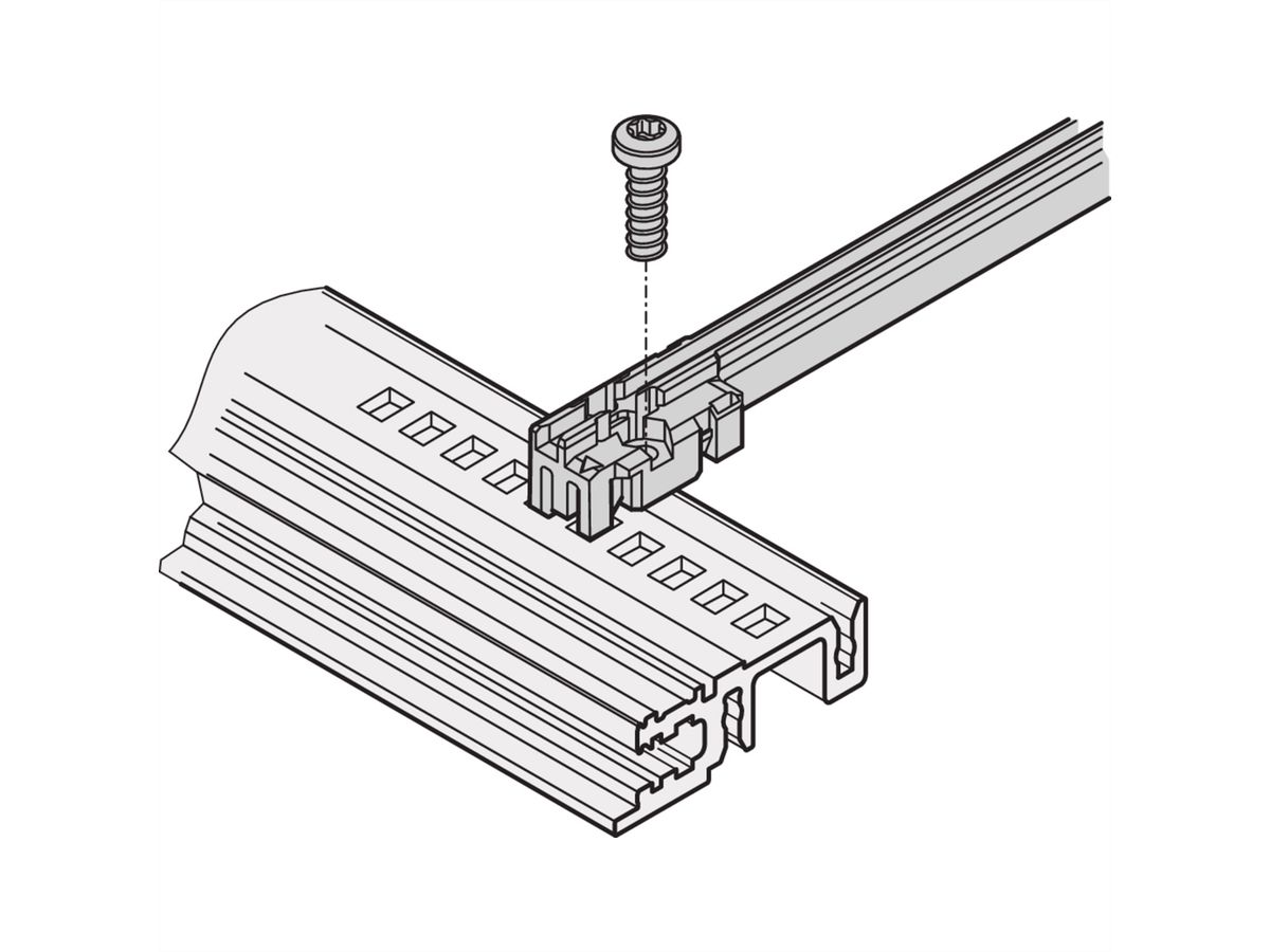 SCHROFF Guide Rail Accessory Type, Strengthened, PC, 160 mm, 2 mm Groove Width, Red
