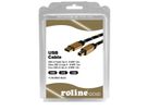 ROLINE GOLD USB 2.0 Cable, Type A-B, Retail Blister, 1.8 m