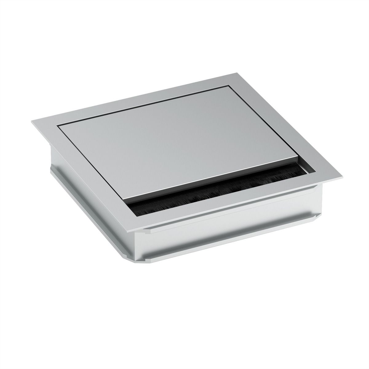 BACHMANN LOOP SQUARE kabeldoorvoer, 120 mm, zilver