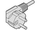 SCHROFF Mains Cable, SCHUKO/UTE to IEC C13-Angled, Grey